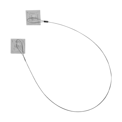 Dwa plastikowe uchwyty do mocowania z linką, 10 szt.